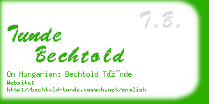 tunde bechtold business card